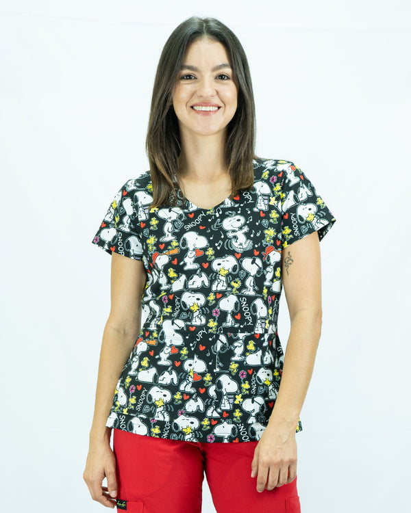 Blusa Uniforme Antifluido Estampado SNOOP