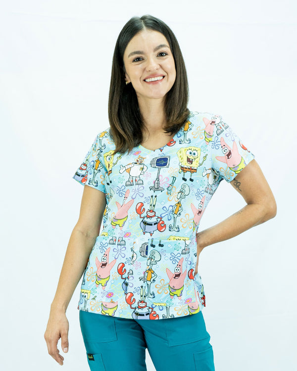 Blusa Uniforme Antifluido Estampado BOB